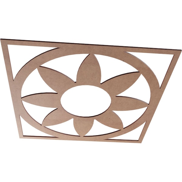 Blume Wood Fretwork Pierced Ceiling Medallion, Wood (Paint Grade), 26OD X 9ID X 3/8T